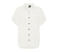 VERO MODA CURVE Vmcbumpy S/S Camicia Wvn Ga Cur Noos Blusa a Maniche Corte, Bianco, 50 più Donna
