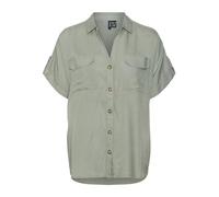 VERO MODA CURVE Vmcbumpy S/S Maglietta Wvn Ga Cur Noos Camicia a Maniche Corte, Verde, 56 Donna