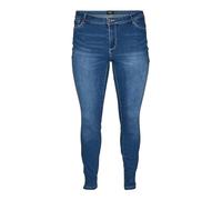 VERO MODA CURVE Vmfanya Jeans Slim Vi3312 Ga Cur Noos, Medium Blue Denim, 50W x 32L Donna