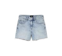 VERO MODA Damen Jeansshorts con Orlo a Frange e Zip