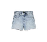 VERO MODA Damen Jeansshorts con Orlo a Frange e Zip, Colore:Azzurro, Taglia:L