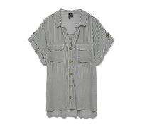 VERO MODA Damen Vmbumpy S/S Shirt Wvn Ga Noos Kurzarmbluse, Blu, M