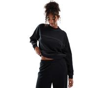 Vero Moda - Felpa squadrata nera con cuciture a contrasto in coordinato-Nero XXS