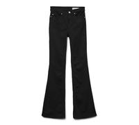 Vero Moda - Flash - Jeans a zampa neri a vita medio alta-Nero XL