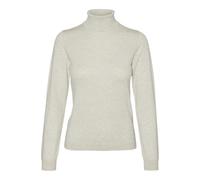VERO MODA Vmiris LS Ga Noos-Pullover a Collo Alto Maglione Lavorato a Maglia, Betulla/Dettaglio: mélange, XL Donna