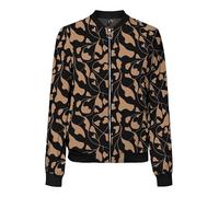 VERO MODA Giacca Blouson Sartoriale con Colletto Volante a Zip - Giacca Leggera e Versatile, Colore:Nero, Taglia:XL