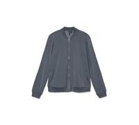VERO MODA Giacca da donna tailoring, con colletto Fly Away, con chiusura lampo, versatile e leggera, Stormy Weather, L