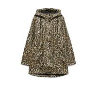 Vero Moda - Giacca impermeabile spalmata con stampa leopardata e cappuccio-Neutro XS
