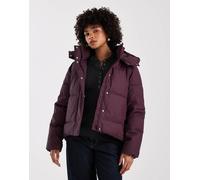Vero Moda - Giacca imbottita corta bordeaux spalmata-Rosso M