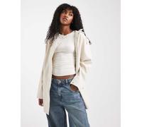 Vero Moda - Giacca impermeabile con cappuccio spalmata color pietra moonbeam-Neutro 2XL