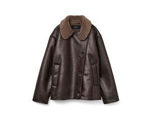 VERO MODA Giacca in pelliccia sintetica VMMIRANDA marrone | XL