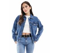 Vero Moda - Giacca oversize in denim blu medio S