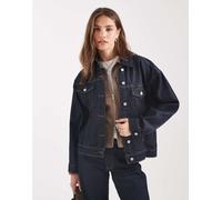 Vero Moda - Giacca oversize in denim blu scuro-Blu navy XXS