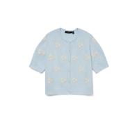 VERO MODA Giacchetta 'VMDoffy Intarsia' blu chiaro / bianco Donna - Abbigliamento - Taglie comode - Pullover e cardigan - Cardigan VERO MODA S