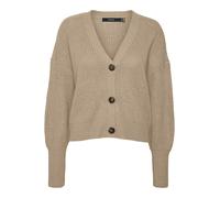 VERO MODA Vmlea Ls V-neck Cuff Cardigan Noos, Maglione Donna, Nomad, XS