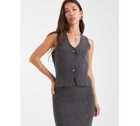 Vero Moda - Gilet grigio mélange in maglia morbida in coordinato L