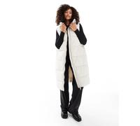 Vero Moda - Gilet imbottito taglio lungo color pietra-Neutro 2XL