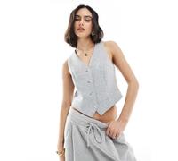 Vero Moda - Gilet in jersey grigio chiaro mélange in coordinato XS