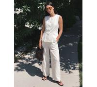 Vero Moda - Gilet sartoriale effetto lino bianco in coordinato 2XL