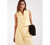 Vero Moda - Gilet sartoriale squadrato giallo oro in coordinato 44