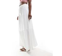 Vero Moda - Gonna lunga bohémien bianca-Bianco 2XL