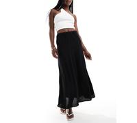 Vero Moda - Gonna lunga nera con fascia in vita elasticizzata-Nero L