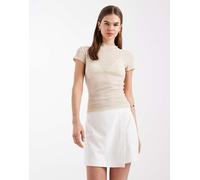 Vero Moda - Gonna pantalone a vita alta bianca-Bianco 2XL