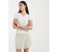 Vero Moda - Gonna pantalone a vita alta color crema-Bianco XS