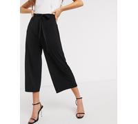 Vero Moda - Gonna pantalone nera allacciata in vita-Nero XL