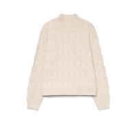Vero Moda maglia dolcevita a trecce melange panna L
