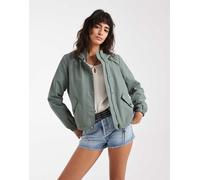 Vero Moda - Impermeabile corto da festival verde con cappuccio e coulisse sul fondo S