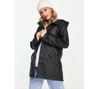 Vero Moda - Impermeabile nero con cappuccio XXS