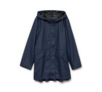 Vero Moda Curve - Giacca impermeabile rivestita blu navy con cappuccio 50