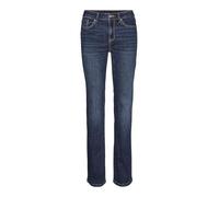 VERO MODA Jeans Dritti da Donna VMFLASH Mid Rise Taglio Dritto, Blu Jeans Scuro, (XL) W x 32L