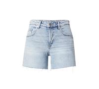 VERO MODA Damen Jeansshorts con Orlo a Frange e Zip, Colore:Azzurro, Taglia:L