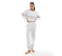 Vero Moda - Joggers oversize grigio chiaro con fondo elasticizzato in coordinato XS