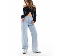 Vero Moda - Kathy - Jeans a fondo ampio blu chiaro con cuciture ondulate W31