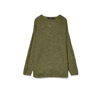 Vero Moda - Maglione leggero verde oliva con scollo a V XS