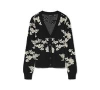 VERO MODA LS V-Neck Vmnancy-Cardigan Boo con Scollo a V, Nero, S Donna