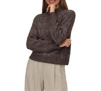 Vero Moda maglia dolcevita a trecce melange marrone