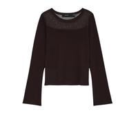 Vero Moda maglia donna con trasparenza marrone