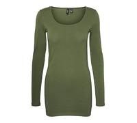 Vero Moda Maglietta da donna a maniche lunghe con scollo a U, M