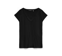 VERO MODA VMFILLI SS V-Neck Tee GA Noos T-Shirt, Nero, S Donna