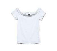 VERO MODA Maglietta Spalle Scoperte Donna Manica Corta - Top alla Moda per Ogni Giornata, Colore:Bianco-2, Taglia:XL