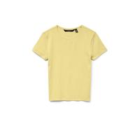 Vero Moda - T-shirt color meringa limone a coste con scollo rotondo-Giallo S