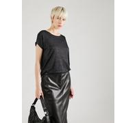 VERO MODA Damen Glanz T-Shirt Rundhals Kurzarm Basic T-Shirt Alltag, Colore:Nero, Taglia:S