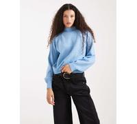 Vero Moda - Maglione accollato extra largo azzurro mélange-Blu XL