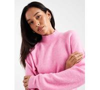 Vero Moda - Maglione accollato extra largo rosa mélange S