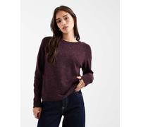 Vero Moda - Maglione bordeaux mélange con scollo rotondo-Rosso XL