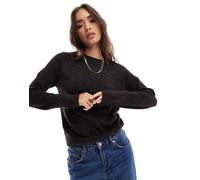 VERO MODA Vmdoffy LS O-Neck Blouse Ga Noos Maglione, Torta al Cioccolato, Dettaglio: Nero Melange, M Donna